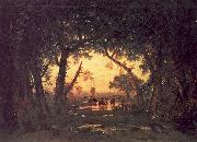 Theodore Rousseau The Forest of Fontainebleau, Morning oil painting picture wholesale